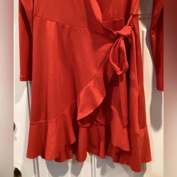 Red Wrap Dress - Picture 5 of 5